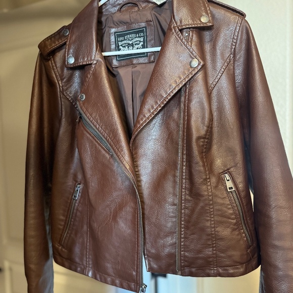 Brown Levi Strauss Moto Jacket - Picture 1 of 6